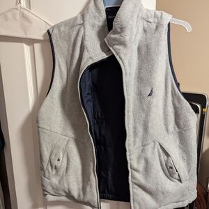 Nautica Men's Gray Fleece Vest